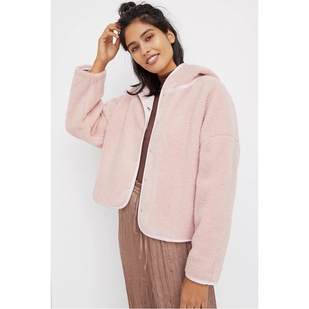 Anthropologie Leona Reversible Sherpa Jacket NWT SZ XL - Picture 3 of 10